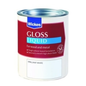 Wickes Liquid Gloss Paint Brilliant White 750ml