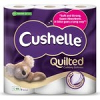 Morrisons  Cushelle Quilted 9 White Rolls
