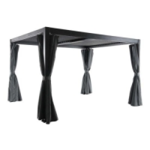 RobertDyas  Creador Aluminium 3 x 3.6m Slat Roof Gazebo - Anthracite