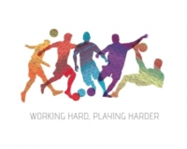 Origin Murals Geo Footballers Multi Wall Mural - 3m x 2.4m