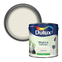 Homebase  Dulux Silk Emulsion Paint Apple White - 2.5L