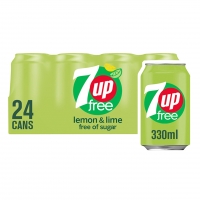 Iceland  7UP Free Lemon & Lime Cans 24 x 330ml