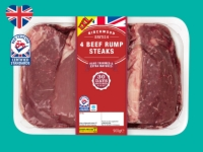 Birchwood 4 British Beef Rump Steaks £9.99