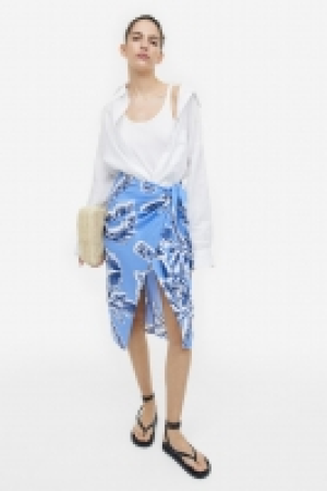 Linen-blend wrapover skirt £13.00