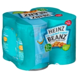Heinz No Added Sugar Baked Beans 4 x 415g £3.89