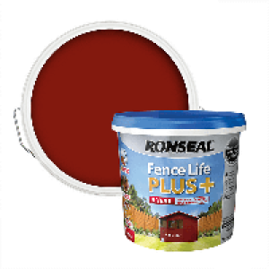 Homebase  Ronseal Fence Life Plus Paint Red Cedar - 5L