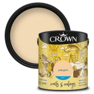 Crown Walls & Ceilings Matt Emulsion Paint Pale Gold - 2.5L £18.00
