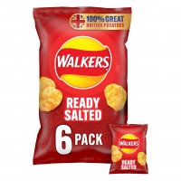 Iceland  Walkers Ready Salted Multipack Crisps 6x25g