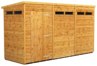 Wickes  Power Sheds 12 x 4ft Pent Shiplap Dip Treated Security Shed