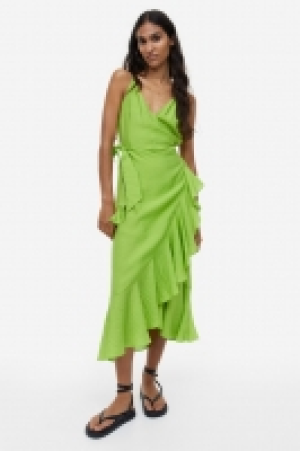 Flounce-trimmed wrap dress £11.00