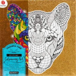 Glitter Colouring Art - Colourful Tiger