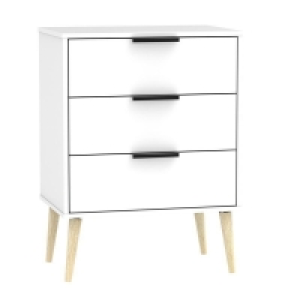 Drayton Midi Chest of Drawers White 3 Drawers £174.00