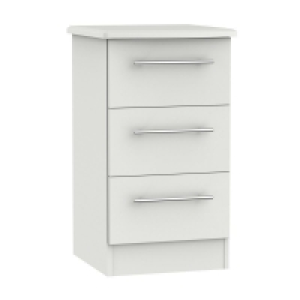 Colby Slim Bedside Table Light Grey 3 Drawers £119.00