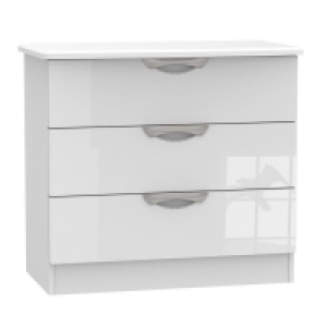 Weybourne Chest of Drawers White 3 Drawers £214.00