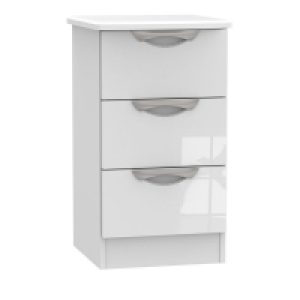 Weybourne Slim Bedside Table White 3 Drawers £134.00