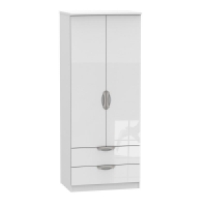 Weybourne Tall Wardrobe White 2 Doors 2 Drawers £324.00