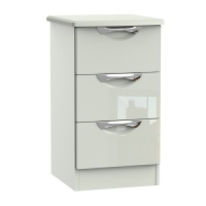 Weybourne Slim Bedside Table Off-white 3 Drawers £134.00