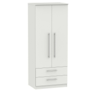 Colby Tall Wardrobe Light Grey 2 Doors 2 Drawers £264.00