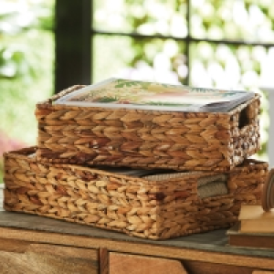 Aldi  Water Hyacinth Storage Basket 2 Pack