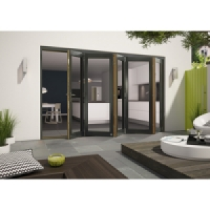 Cairo 12ft Grey Aluminium Clad Ext Folding Door set