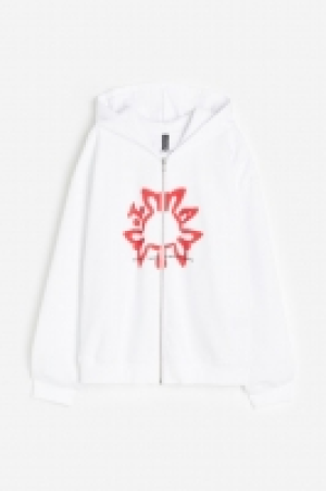 Printed zip-through hoodie £18.00