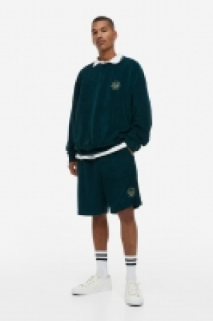 Relaxed Fit Knee-length terry shorts £11.00
