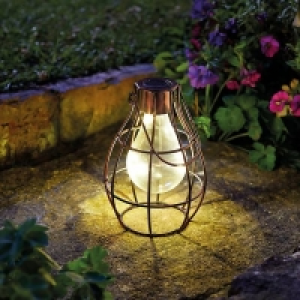 Small Solar Lightbulb Cage Lantern &pound;5.60