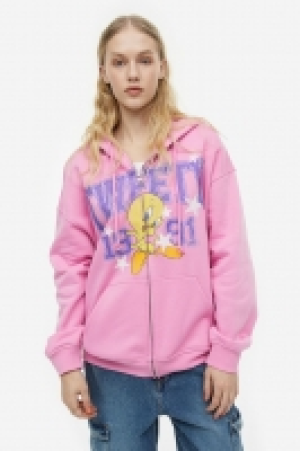 Printed zip-through hoodie £11.00