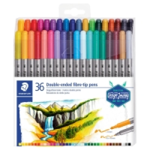 Staedtler Double Ended Fibre Tip Pens 36pk £10.00