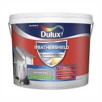 Homebase  Dulux Weathershield Smooth Masonry Paint Concrete Grey - 10L