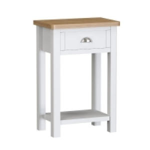 Jasmine Side Table Oak White 1 Drawer £85.00