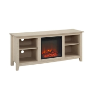Faux Fire TV Unit Off-white 4 Shelves £149.00