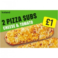 Iceland  Iceland 2 Pizza Subs Cheese and Tomato 270g