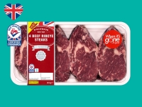 Lidl  Birchwood 4 British Beef 30 Days Matured Ribeye Steaks