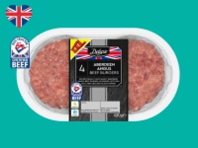 Lidl  Deluxe 4 Aberdeen Angus Beef Burgers