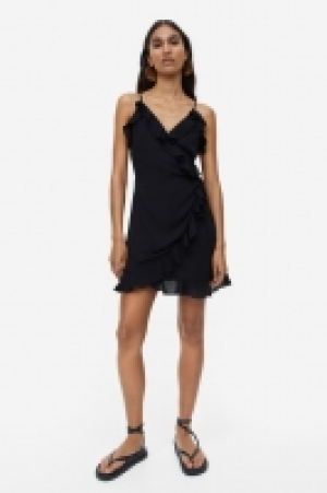 HM  Flounce-trimmed wrap dress