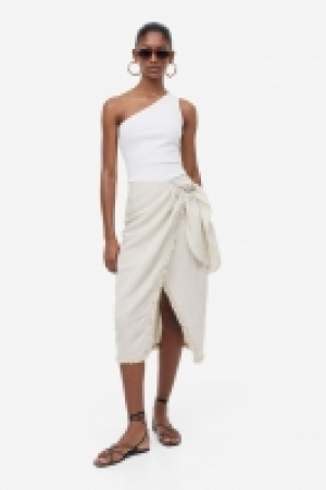 Linen-blend wrapover skirt £17.00