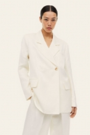 Double-breasted linen-blend blazer £45.00