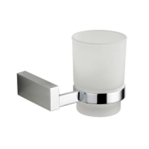 Bathstore Square Tumbler and Holder - Chrome