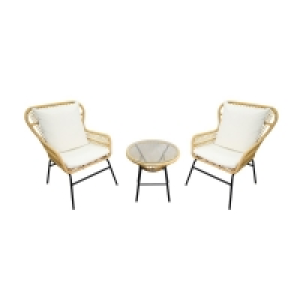 Luxury Garden Bistro Set by Croft - 2 Seats White Cushions £199.00
