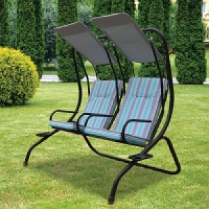 Hartwell Garden Swing Seat by Croft - 2 Seats Blue Cushions £199.00