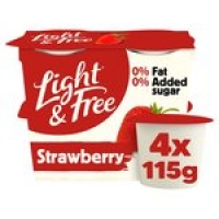Morrisons  Light & Free Strawberry Yogurt