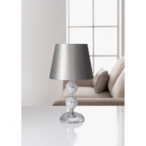 Zoe Mosaic Table Lamp - Silver