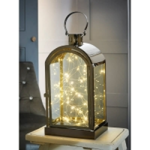 Micro LED Light Lantern - Black Nickel