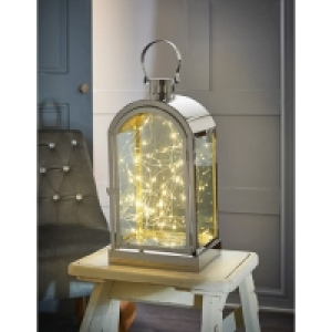 Micro LED Light Lantern - Chrome