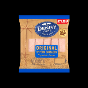 Denny 12 Pork Sausages £1.50