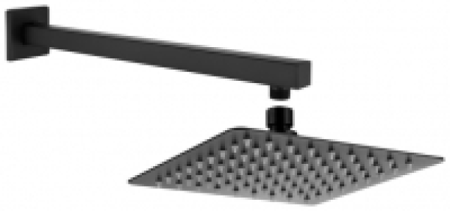 Wickes  Bristan Black Wall Mounted Square Shower Head & Arm