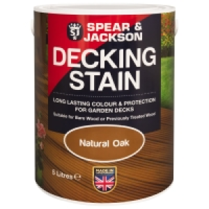 BMStores  Spear & Jackson Decking Stain 5L - Natural Oak