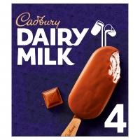 Iceland  Cadbury Dairy Milk Ice Creams 4 x 100ml (400ml)