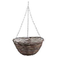 Poundland  Rattan Hanging Basket